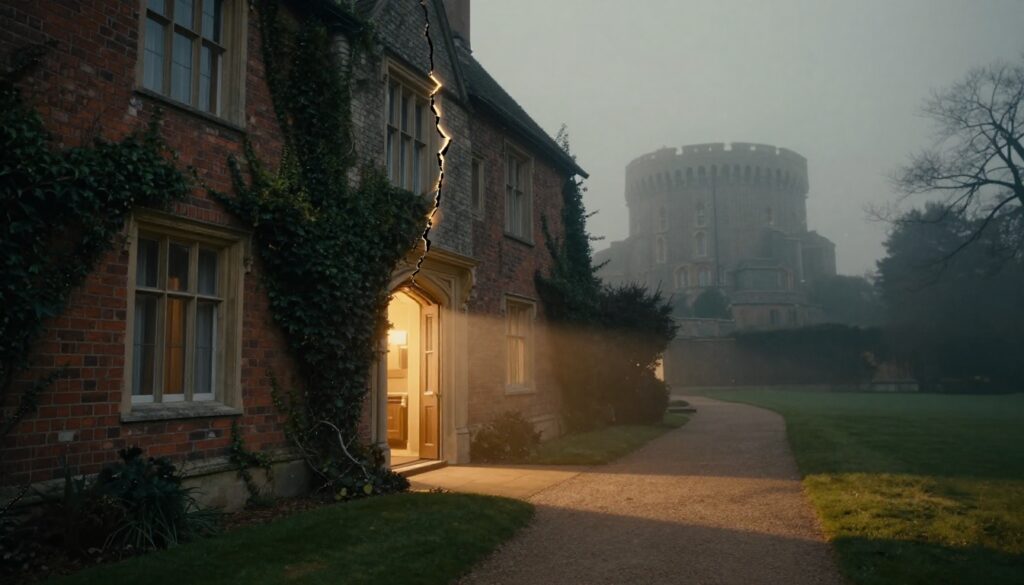 Interior walls being rebuilt inside Harry and Meghan Frogmore Cottage during royal property restoration