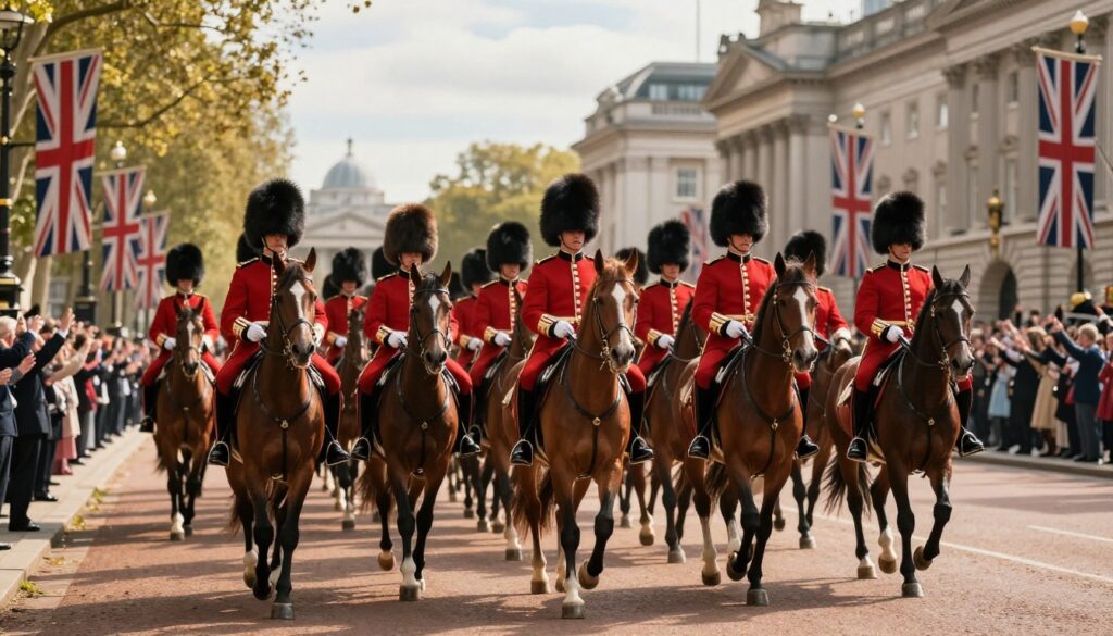Royal convoy traveling from London to Oxfordshire as King Charles Trooping the Colour 2026 duty shifts from parade to funeral
