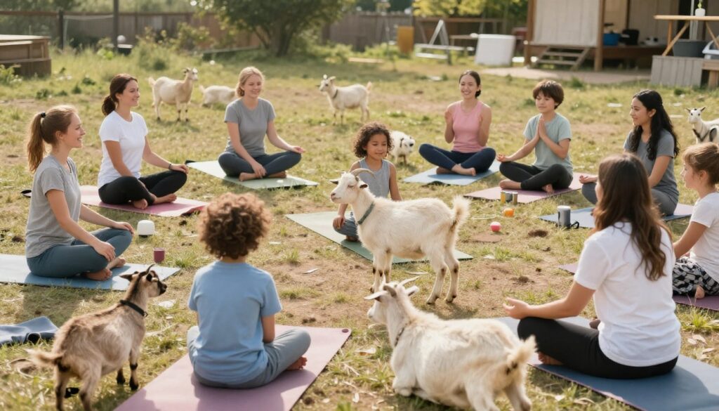 Goat Yoga Mishap moment showing Prince Harry and a goat at Scotty’s Summer Festival
